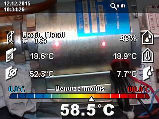 Bosch GIS 1000 C: Temperaturmessung an einer Pumpe eines thermischen Solarkollektors